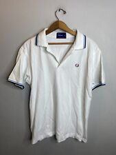 Camisa polo masculina Fred Perry ponta dupla clássica algodão tamanho médio branca B97 comprar usado  Enviando para Brazil