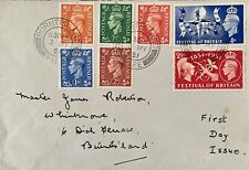 Kgvi 1951 fdc for sale  LONDON