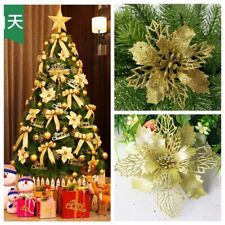 6 piezas/juego de decoraciones de árbol de Navidad de 16 cm de brillo dorado brillante de pascua grande segunda mano  Embacar hacia Mexico