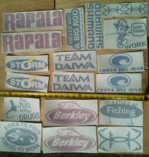 20x Fishing DECALS - vinyl sponsor lure reel rod sunglasse hook boat bass bait for sale  Shipping to South Africa