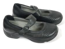Zapatos Dansko para mujer 38 zuecos Mary Jane hebilla correas sandalia de cuero negro, usado segunda mano  Embacar hacia Argentina