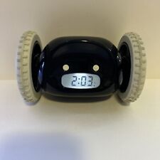 Clocky Alarm Clock on Wheels Black Original No Box - TESTED WORKING, used for sale  Shipping to South Africa