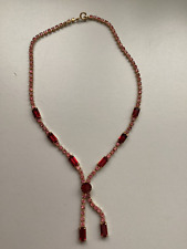 Vintage necklace pink for sale  FLEET