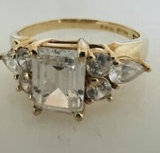 gold diamonique ring for sale  MANCHESTER