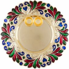 New Puya Worship Thali Puja Bracelet Plate Source Tilak Thali with Two Katoris for sale  Shipping to South Africa