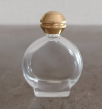 Frasco de perfume de vidro transparente vazio pequeno tampa dourada de Murano Itália 1,77" de altura, usado comprar usado  Enviando para Brazil