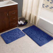 2 bathroom rugs blue for sale  USA
