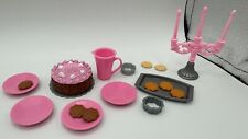 Lote misto de acessórios para bonecas Barbie bolo de festa cozinha casa dos sonhos 🎂 Biscoitos 🍪 comprar usado  Enviando para Brazil