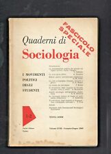 Quaderni sociologia movimenti usato  Milano