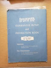 Ironrite owner manual for sale  Boise