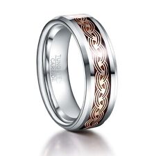 Joia de noivado masculina polida anel anel de carboneto de tungstênio prata 8 mm anel anel masculino comprar usado  Enviando para Brazil