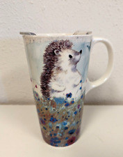 Cypress Home Ceramic Travel Cup 17oz Hedgehog Adorable Coffee Tea Cup Large for sale  Shipping to South Africa