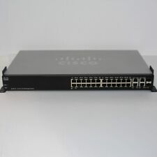 Conmutador administrado CISCO SF300-24 SRW224G4-K9 de 24 puertos 10/100 con orejas de montaje en rack segunda mano  Embacar hacia Argentina