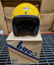 Capacete de segurança vintage BUCO motocicleta rosto aberto amarelo adulto pequeno fibra de vidro comprar usado  Enviando para Brazil