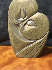 Usado, Escultura de piedra Shona verde oliva tallada original de Zimbabwe firmada segunda mano  Embacar hacia Argentina