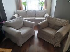 ikea ektorp 3 seater sofa and 2 armchairs for sale  HIGH WYCOMBE