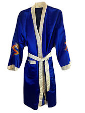 Vintage Curto Kimono Robe Bordado Dragão Azul Cetim Tamanho Grande -NOVO? comprar usado  Enviando para Brazil
