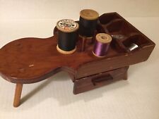 Used, VTG MINIATURE HANDMADE WOODEN COBBLER’S BENCH FOR SEWING SUPPLIES! 9 3/4”X5”X4” for sale  Shipping to South Africa