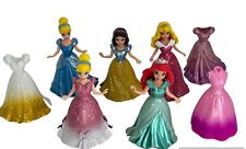 Lote de 5 bonecas e 5 vestidos com clipe mágico Disney Princess Magiclip, usado comprar usado  Enviando para Brazil