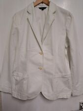 Ladies Size 14 White Cotton Jacket By Landsend....Free P&P!! for sale  Shipping to South Africa