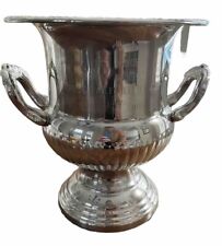 Vintage Silverplate Champagne Wine Ice Bucket Trophy Footed 10" Engraved, used for sale  Shipping to South Africa