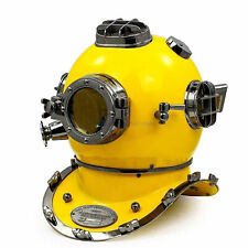 Casco de buceo amarillo de colección ~ Casco de buceo Mark V deep Sea Divers de la Marina de los Estados Unidos ~ réplica segunda mano  Embacar hacia Mexico