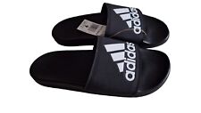 Sandálias Adidas Adilette Comfort masculinas deslizantes macias logotipo preto/branco tamanho 9 novas comprar usado  Enviando para Brazil