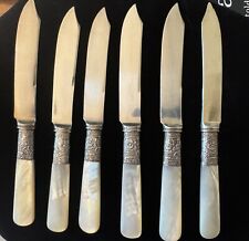 6 silver knives vintage for sale  Barrington