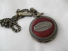 Grandpa Pocket Watch Round Face Gold Toned & Red for sale  Shipping to South Africa