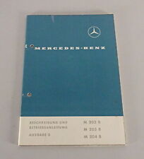 Instrucciones Servicio Mercedes-Benz Motor M 202B/ 203B /204B Stand 02/1962 segunda mano  Embacar hacia Argentina