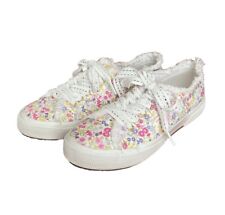 SUPERGA x LOVESHACKFANCY Womens Floral Passion Fruit Pink Fringe Sneakers Size 7, used for sale  Shipping to South Africa