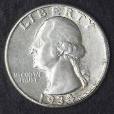 "Dólar de cuarto de plata Washington 1934-P ""Light Motto"" 25C - COINCIDENTES -, usado segunda mano  Embacar hacia Argentina