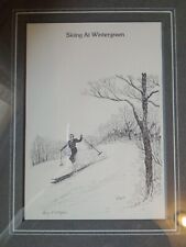 Vtg framed skiing for sale  Greeneville