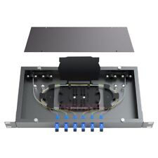 Caja de panel de conexión de fibra óptica 1U 19" FTTH 6 puertos adaptador SC/UPC con coletas de 1,5 m segunda mano  Embacar hacia Argentina