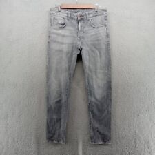 Jeans masculino G-Star cru 32x32 cinza slim fit 3301 botão mosca grunge desgastado comprar usado  Enviando para Brazil