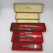 Rare Lot of Vintage Burnco Knife/Knives Set Carving, Chef, Spreader W/ Box MCM, used for sale  Shipping to South Africa