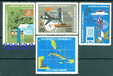 1971 Dia da Meteorologia, mapa, avião, balão, navio, estação, computador, Caribe, 1663, sem marca de charneira comprar usado  Enviando para Brazil