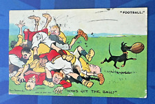 Used, Vintage Tom Browne Comic Postcard 1909 Rugby Union Ball Players Scrum FOOTBALL for sale  Shipping to South Africa