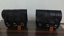 Black leather saddlebags d'occasion  Expédié en Belgium