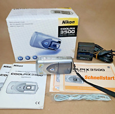 Nikon Coolpix 3500 Vintage srebrny aparat cyfrowy z obrotowym obiektywem E3500 na sprzedaż  Wysyłka do Poland