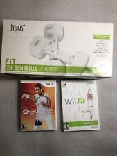 Everlast Nintendo Wii Fit 2 LB Set of 2 Dumbbells & Wii Fit & EA Active Trainer for sale  Shipping to South Africa