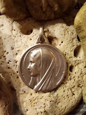 Médaille religieuse Vierge Marie signée Augis et Mazzoni en bronze pendentif d'occasion  Rochefort