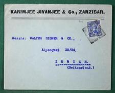 Zanzibar cover 1928 for sale  HASLEMERE