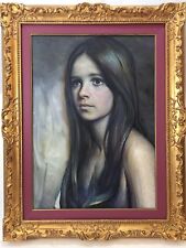 F.J.J.C. MASSERIA Original Oil Painting on Canvas "Chica de los ojos bellos" for sale  Shipping to Canada