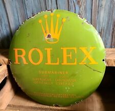 Letrero publicitario de metal esmaltado de porcelana relojes Rolex vintage segunda mano  Embacar hacia Argentina