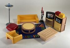 Playmobil Dollhouse Lounge Furniture Bundle. Chairs TV table Light for sale  Shipping to South Africa