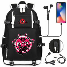 Helluva Boss Canvas backpack USB Charge Travel laptop bags School bags Mochila, usado comprar usado  Enviando para Brazil