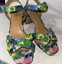 Sandálias femininas Talbots Siena salto corda estampa floral tamanho 7,5 salto bloco verão comprar usado  Enviando para Brazil