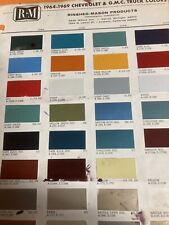 1964-69 CHEVROLET TRUCK  R & M, Exterior Paint Color Chip SHEET for sale  Shipping to South Africa