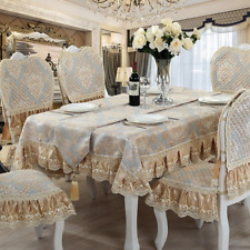 Conjunto de almofadas para cadeira estilo europeu à prova de poeira toalha de mesa banquete capa para casa, usado comprar usado  Enviando para Brazil